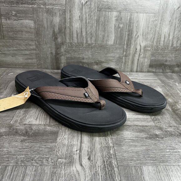 QuickSilver Captain Hydrosquish Men's size 12 Thong Sandal Brown - Picture 5 of 9